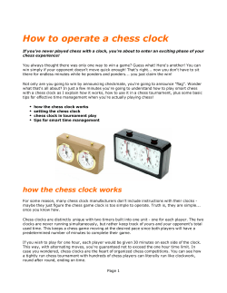 chess clock - Chess House