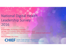 National Digital Health Leadership Survey 2016