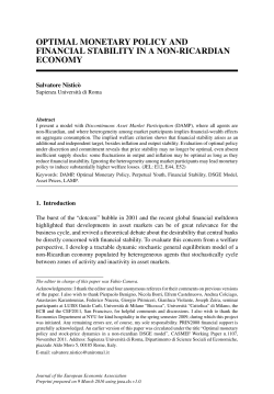 optimal monetary policy and financial stability in a non