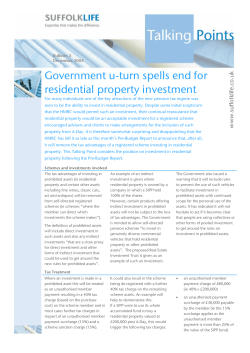 Government u-turn spells end for residential property