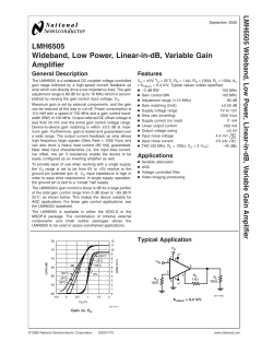LMH6505 Wideband, Low Power, Linear-in