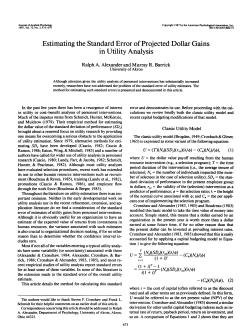 Estimating the Standard Error of Projected Dollar