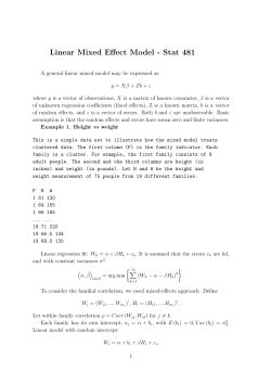 Linear Mixed Effect Model