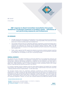 Prudential treatment of problem assets &ndash; definitions of non