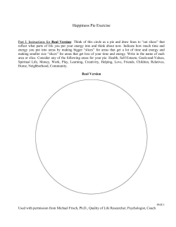 Happiness Pie Exercise