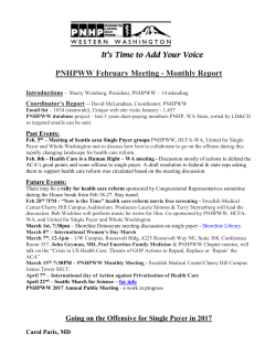 PNHPWW February Meeting