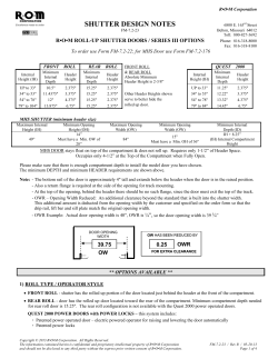 shutter design notes - R-O