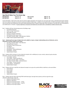 App Aack! Make Your First Game App