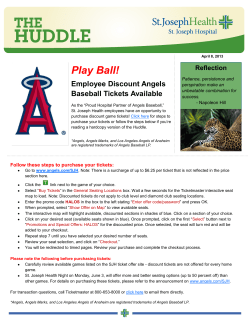 Play Ball! Employee Discount Angels Baseball Tickets Available