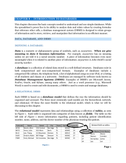 Chapter 10 - Database Introduction