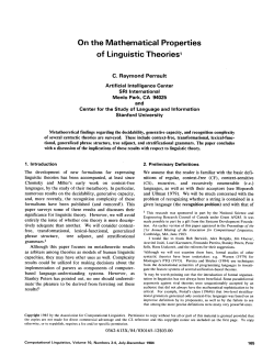 On the Mathematical Properties of Linguistic Theories