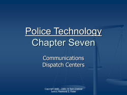 Chapter Seven - Communication Dispatch Centers