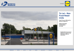 To Let &ndash; Non Food Retail Units