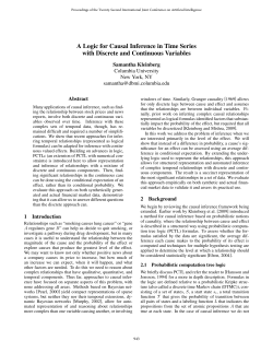 A Logic for Causal Inference in Time Series with Discrete and