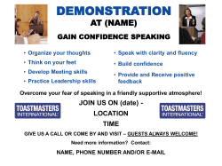 DemonstrationFlier2011 - Toastmasters District 17