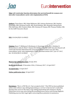 Left ventricular function determines the survival