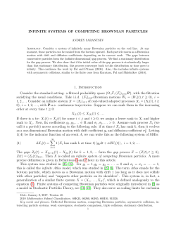 Infinite Systems of Competing Brownian Particles