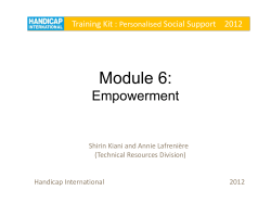 Module 6: Helping empower others