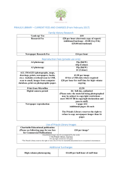 Priaulx Library Fees - The Priaulx Library