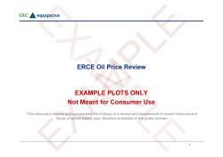 ERCE Oil Price Review EXAMPLE PLOTS ONLY