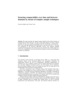 Ensuring comparability over time and between domains by means of