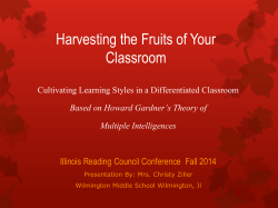 Harvesting the Fruits of Your Classroom