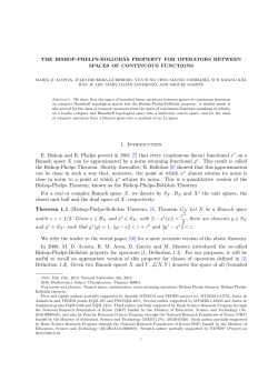 1. Introduction E. Bishop and R. Phelps proved in 1961 [7] that every
