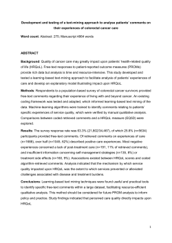 Development and testing of a text