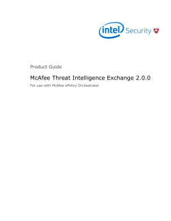 Threat Intelligence Exchange 2.0.0 Product Guide