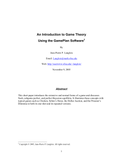 Introduction to Game Theory