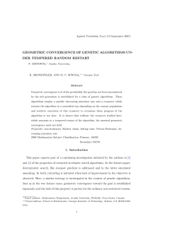 geometric convergence of genetic algorithms un
