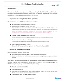 RDC IE Settings - SIRO Clinpharm