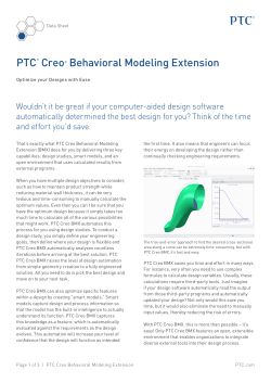 PTC® Creo® Behavioral Modeling Extension