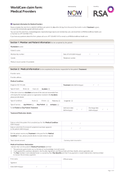 Provider claim form - Now Health International