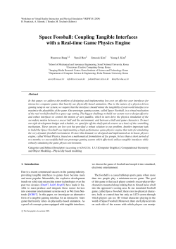 Space Foosball: Coupling Tangible Interfaces with a Real