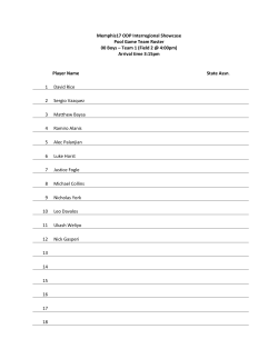 Memphis17 ODP Interregional Showcase Pool Game Team Roster