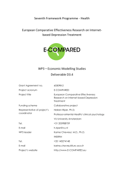 Deliverable D3.4 &ndash; Economic Modelling Studies - E
