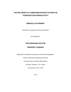 the influence of human behaviour factors on construction