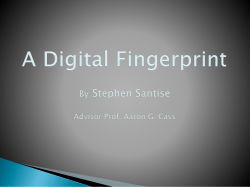 Creating a Digital Fingerprint