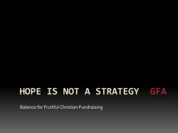 hope is not a strategy gfa