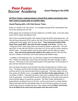 Guest Playing in the ECNL - Penn Fusion Soccer Academy