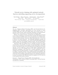 Network service chaining with optimized network function