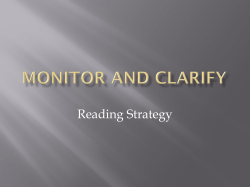 Monitor and Clarify