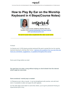 How to Play By Ear on the Worship Keyboard in 4 Steps(Course
