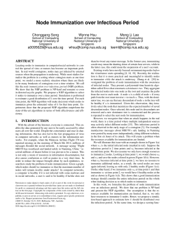 Node Immunization over Infectious Period