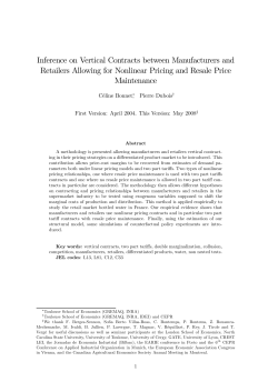 Inference on Vertical Contracts between Manufacturers and