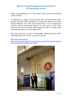 Albert`s Team Winning Local Grand Prize of CIC Innovation
