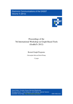 Rooted Graph Programs - University of York, Department of