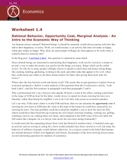 Economics - Worksheets