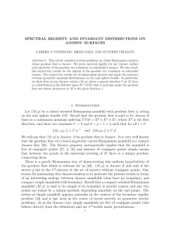 SPECTRAL RIGIDITY AND INVARIANT DISTRIBUTIONS ON